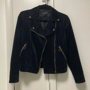 Ann Taylor Black Velvet Motto Style Jacket 0P
